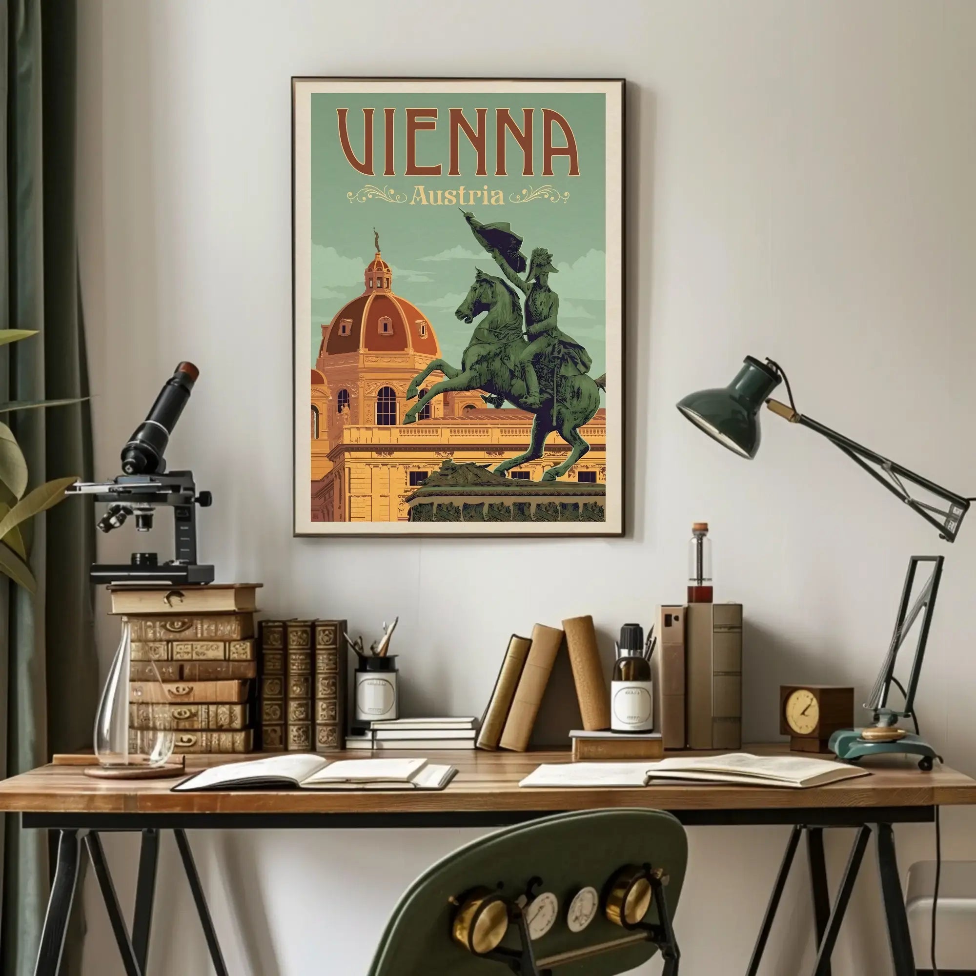 Vienna Architectural Charm Vintage Travel Poster PosterGoat