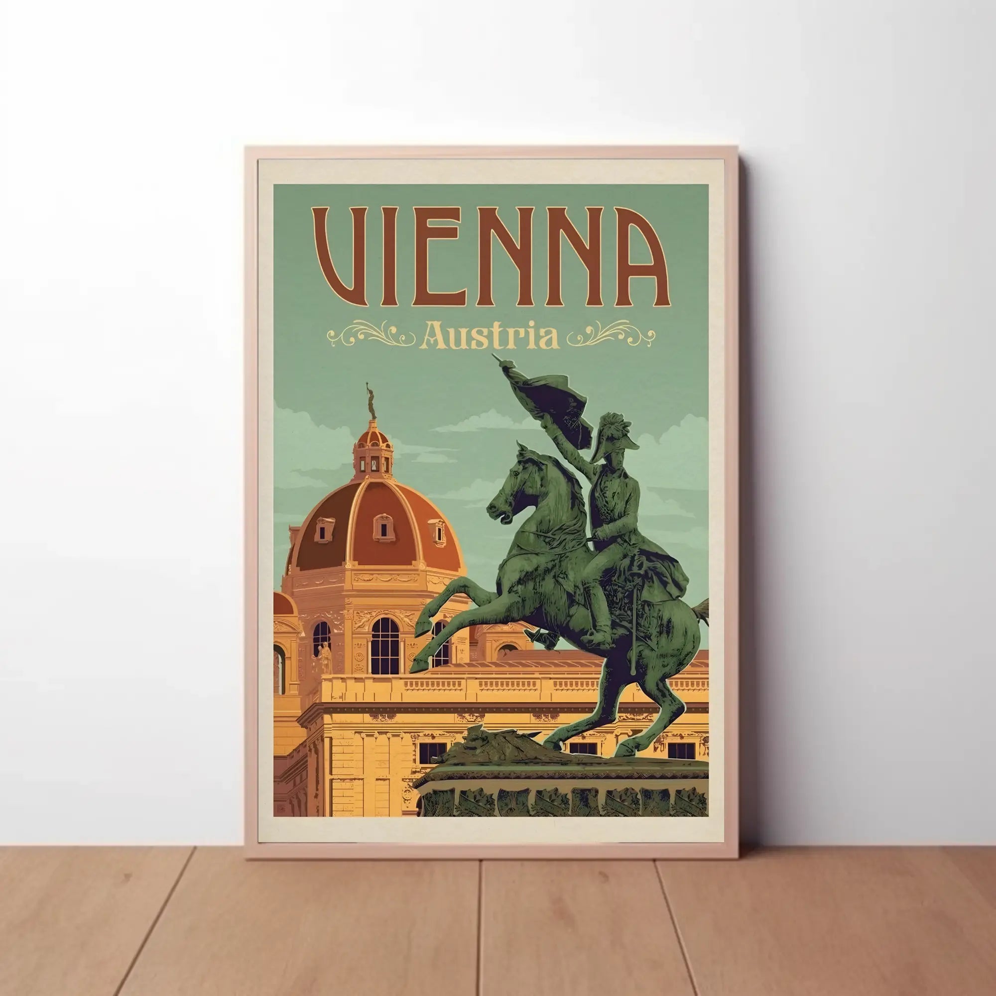 Vienna Architectural Charm Vintage Travel Poster PosterGoat