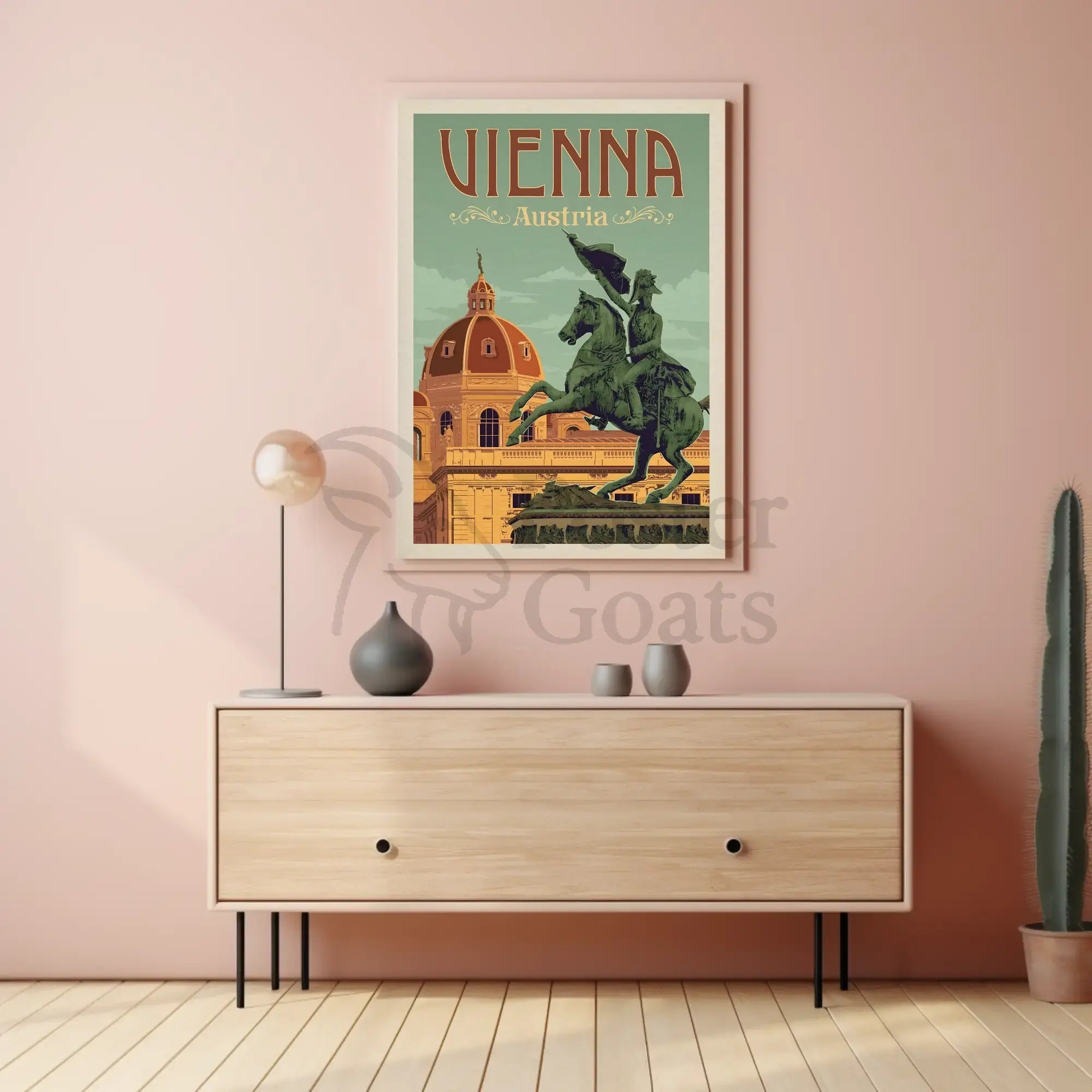 Vienna Architectural Charm Vintage Travel Poster PosterGoat