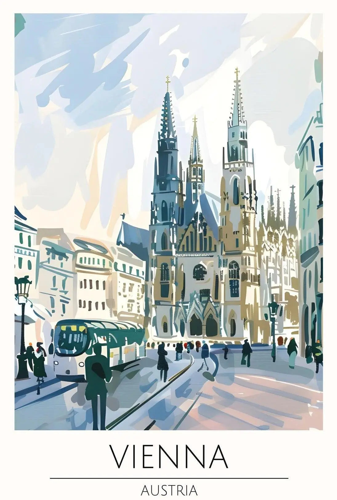 Vienna Dreamscape City Life Travel Poster PosterGoat