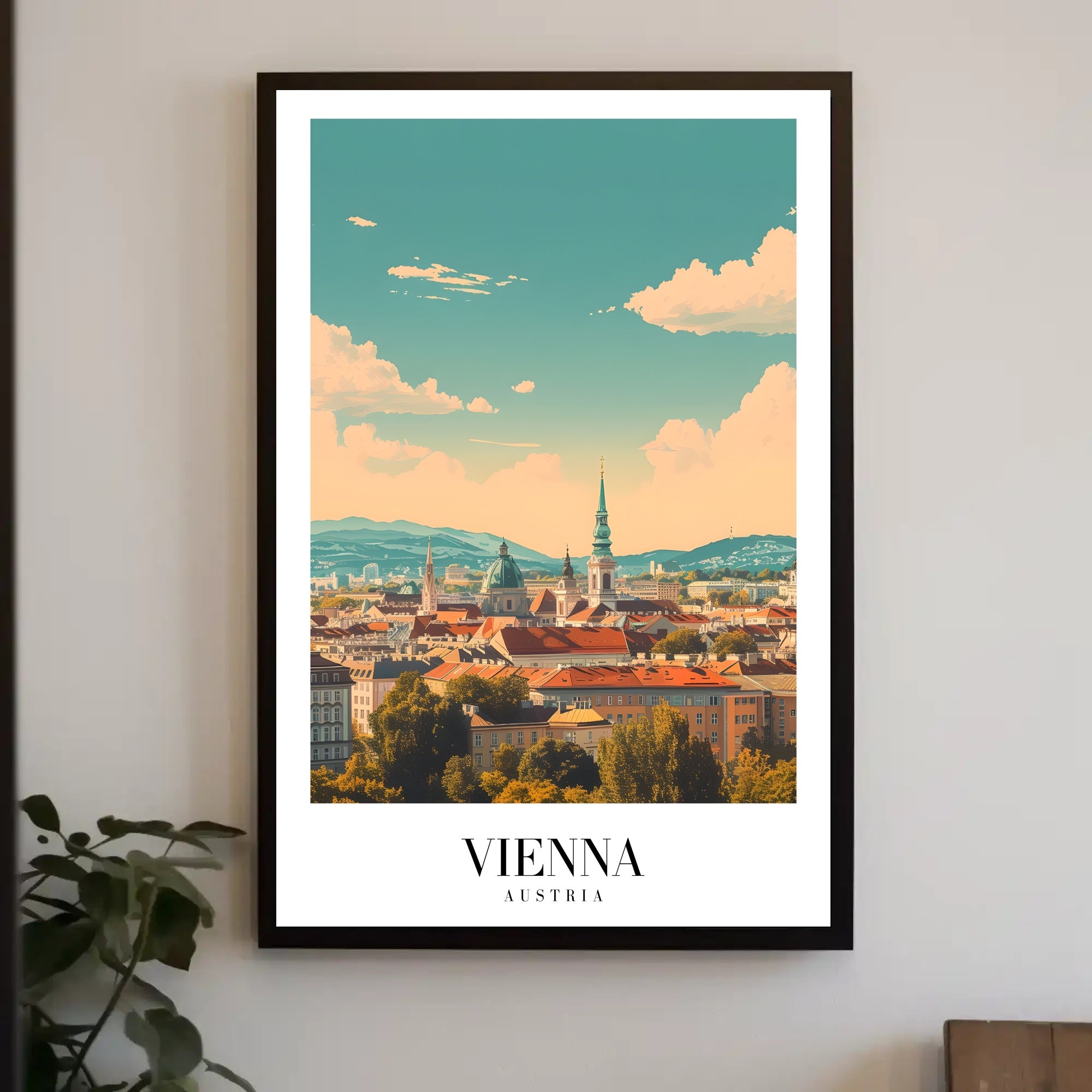 Vienna Vintage Travel Poster: A Nostalgic Cityscape Masterpiece PosterGoat