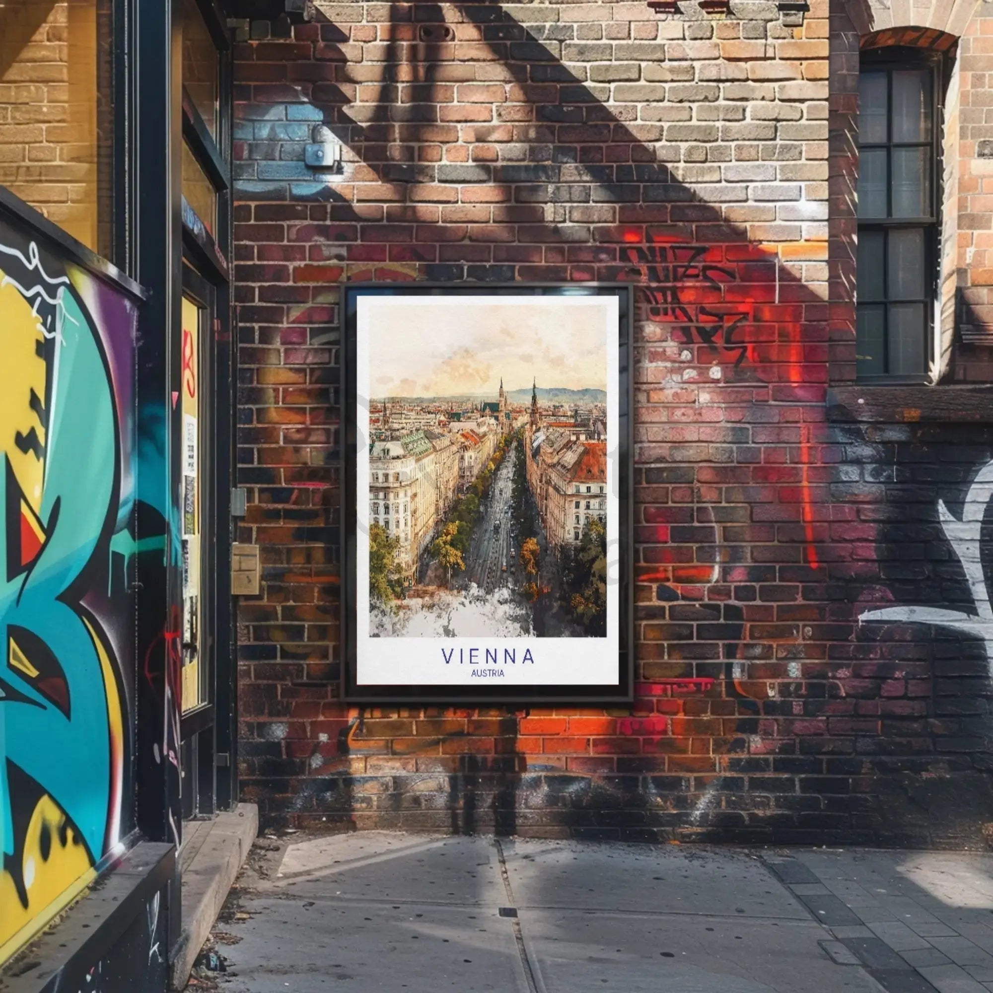 Vienna's Elegant Boulevard Aerial View Travel Poster PosterGoat