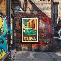 Vintage 1950s Cuban Car Retro Charm Travel Poster PosterGoat