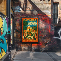 Vintage Bavarian Beer Garden Celebration Cultural Poster PosterGoat