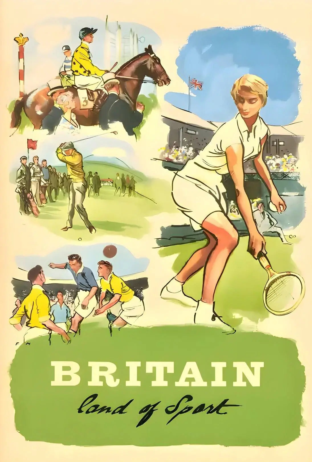 Vintage British Sports Enthusiasm Poster - Sports Poster PosterGoat