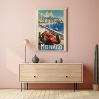 Vintage Car Race in Monaco Sports Poster PosterGoat