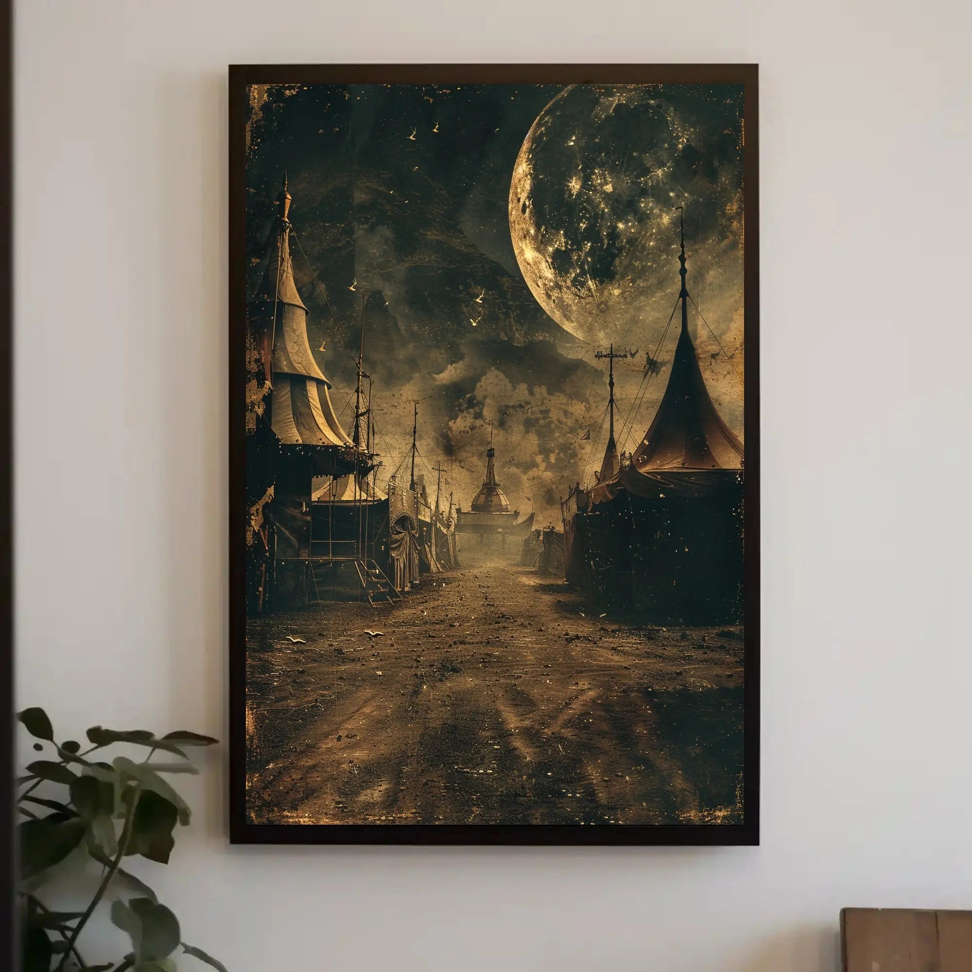 Vintage Carnival Moonlit Mystique Abstract, Artistic, or Pop Culture Poster PosterGoat