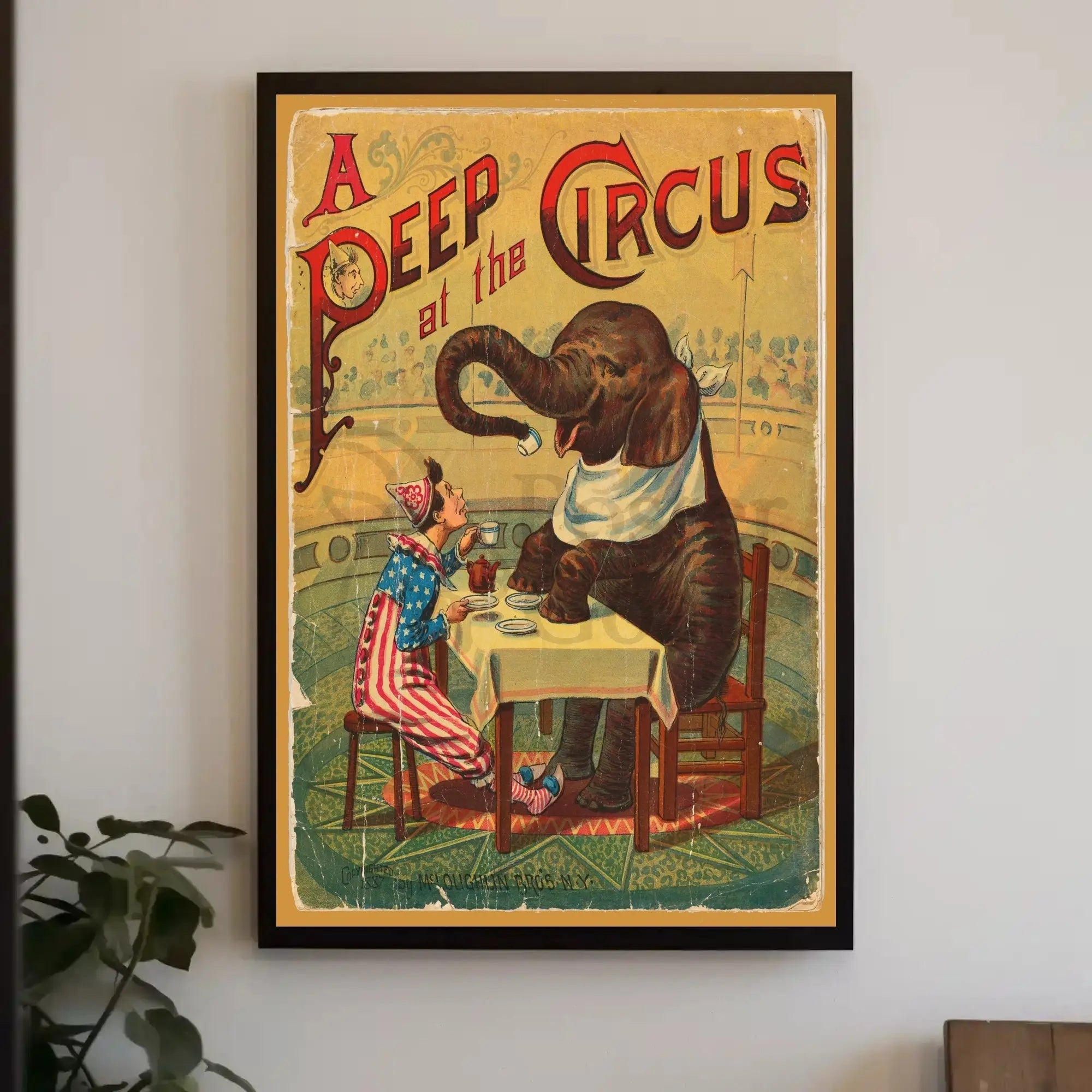 Vintage Circus Animal Poster with Whimsical Artwork PosterGoat
