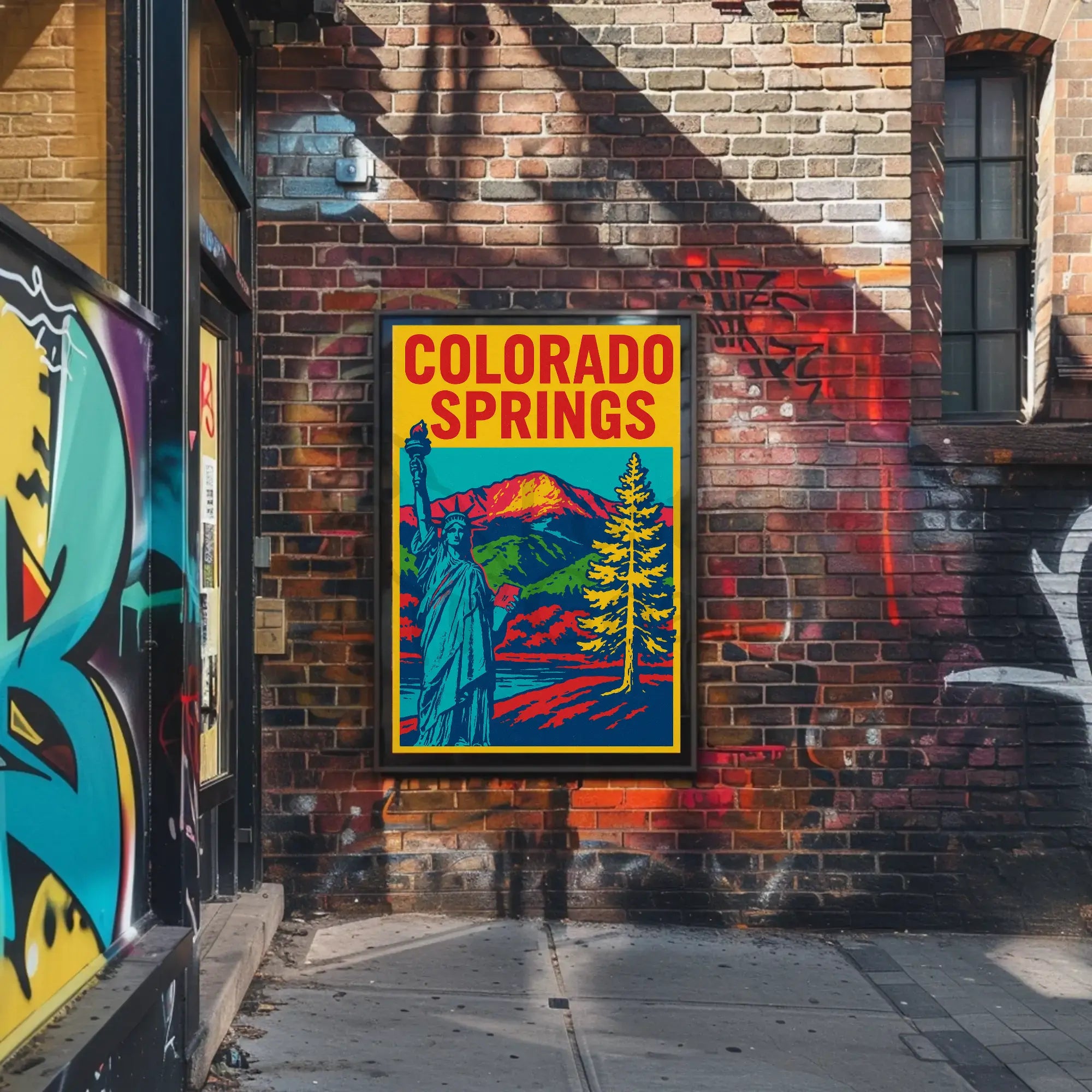 Vintage Colorado Springs American Travel Poster PosterGoat