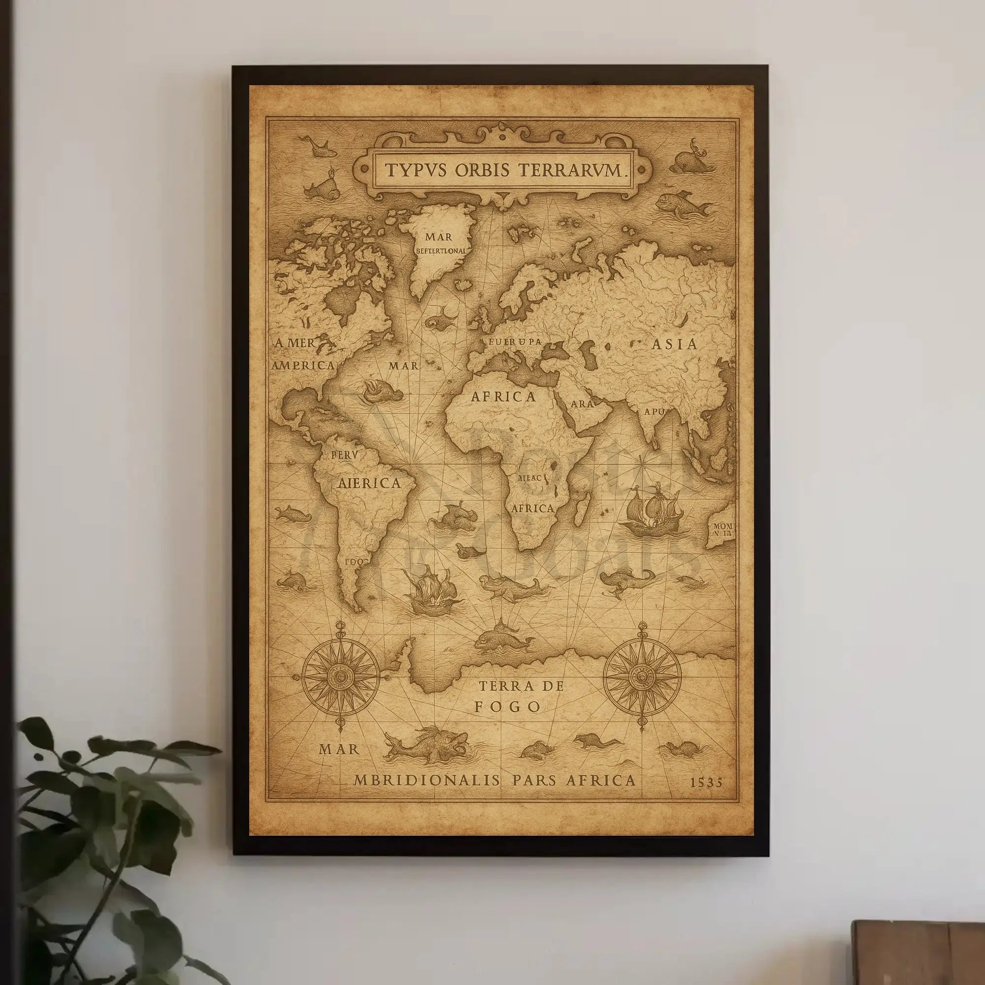 Vintage Exploration Map: Historical Adventure Poster PosterGoat