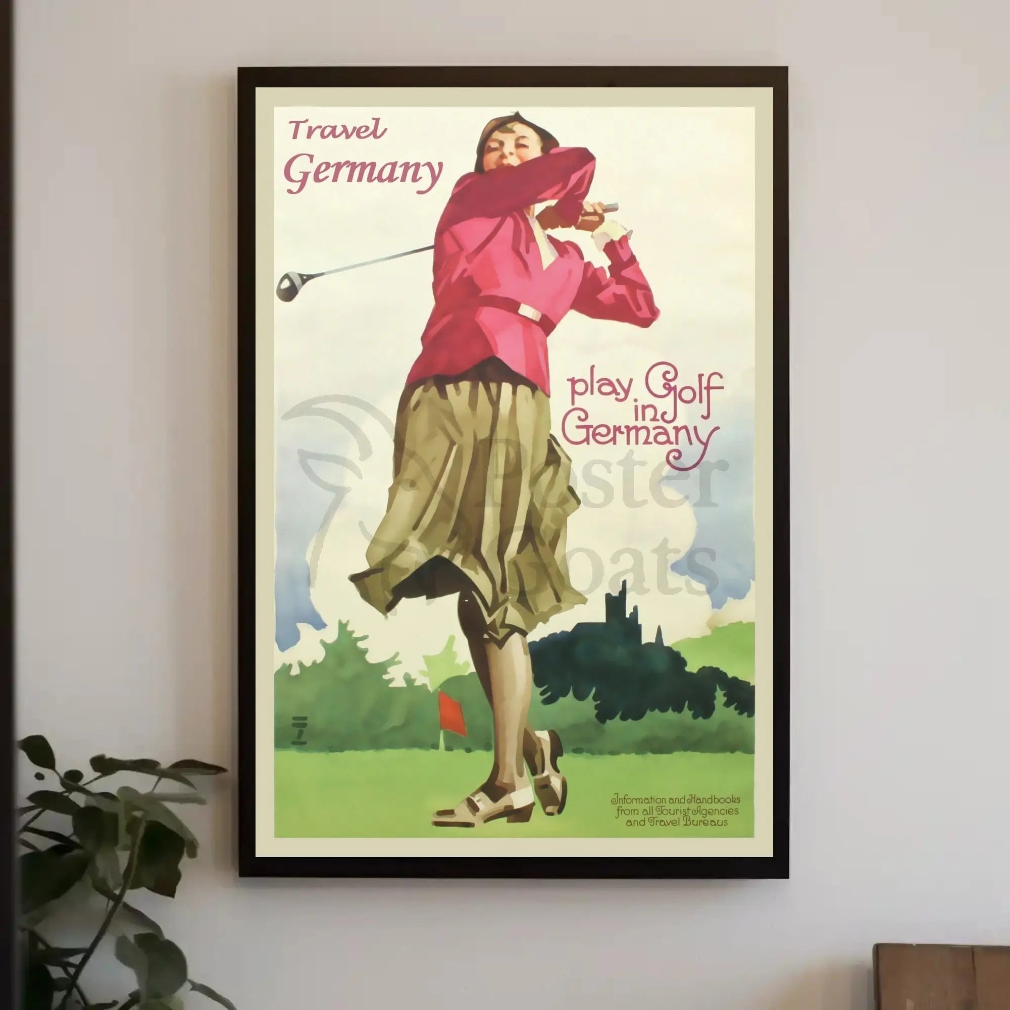 Vintage Golf Travel Poster: Germany Leisure Retro Artwork PosterGoat