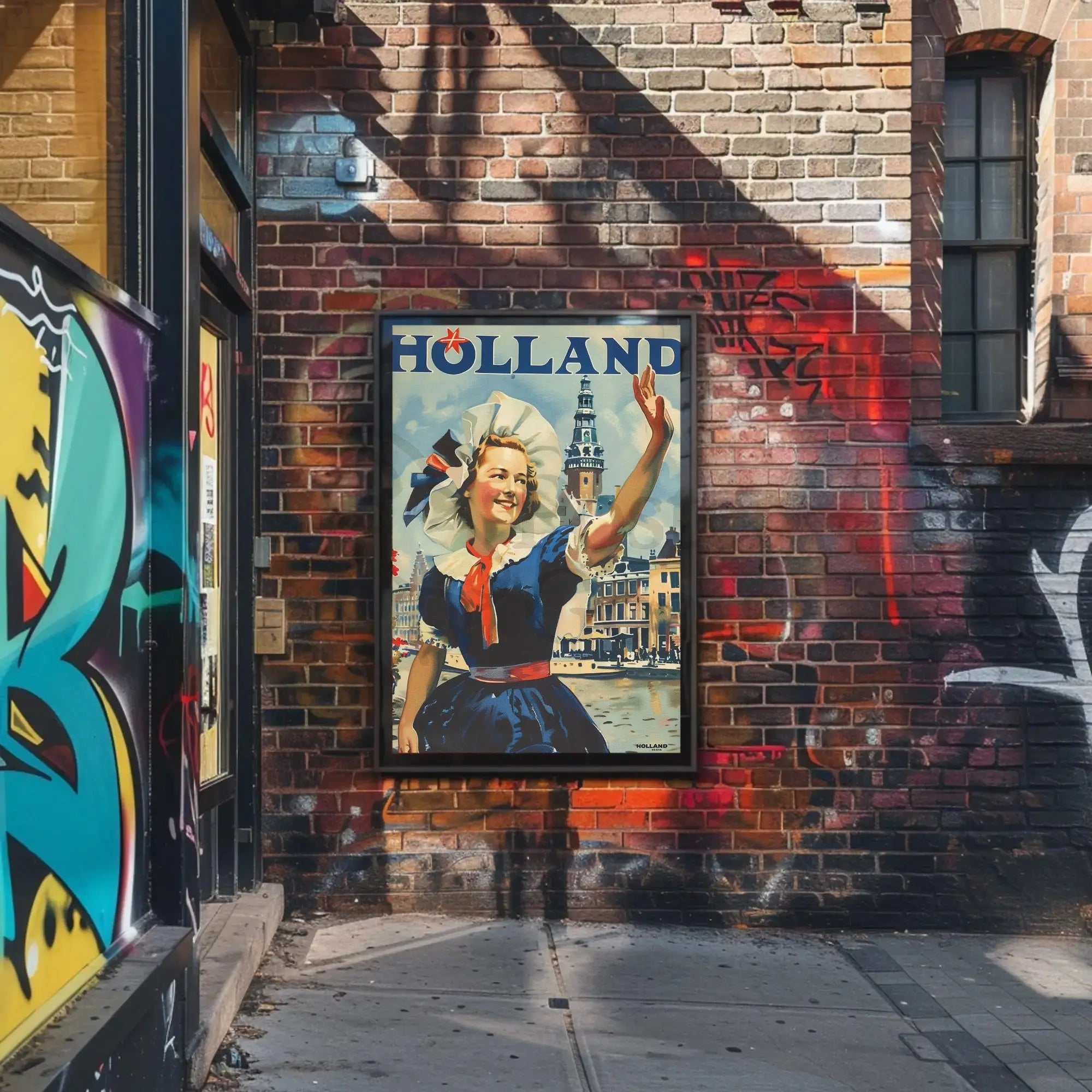 Vintage Holland Travel Poster Celebrates Traditional Dutch Heritage PosterGoat