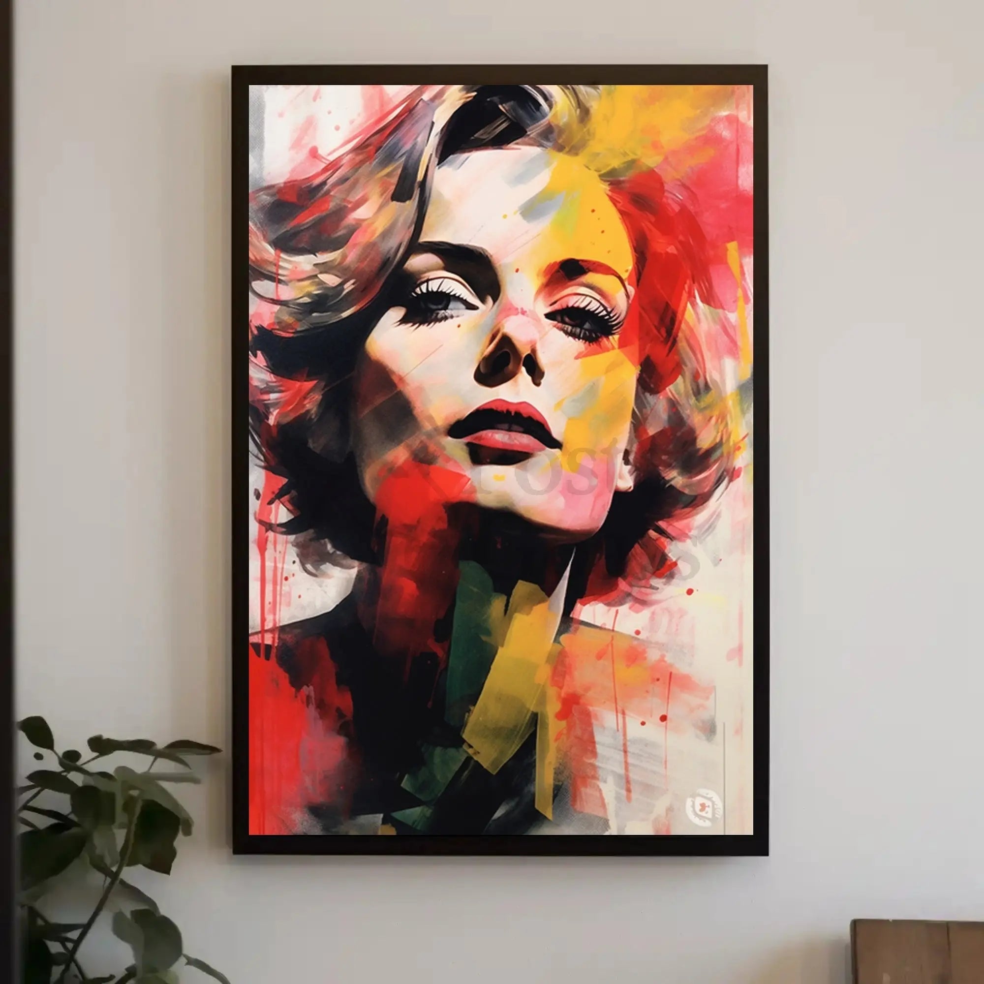 Vintage Hollywood Glamour Woman Abstract Artistic Poster PosterGoat