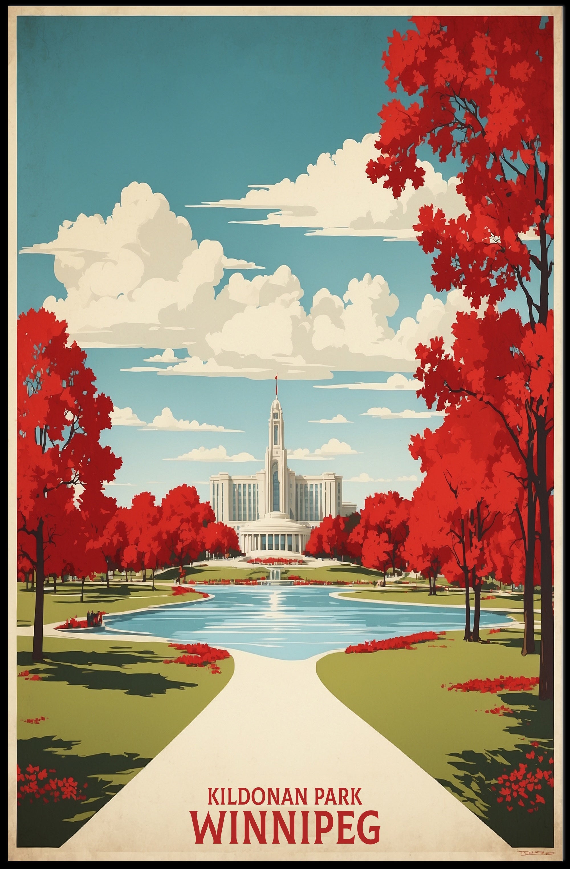 Vintage Kildonan Park Art Print Travel Poster PosterGoat