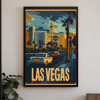 Vintage Las Vegas Strip Glamour Travel Poster PosterGoat