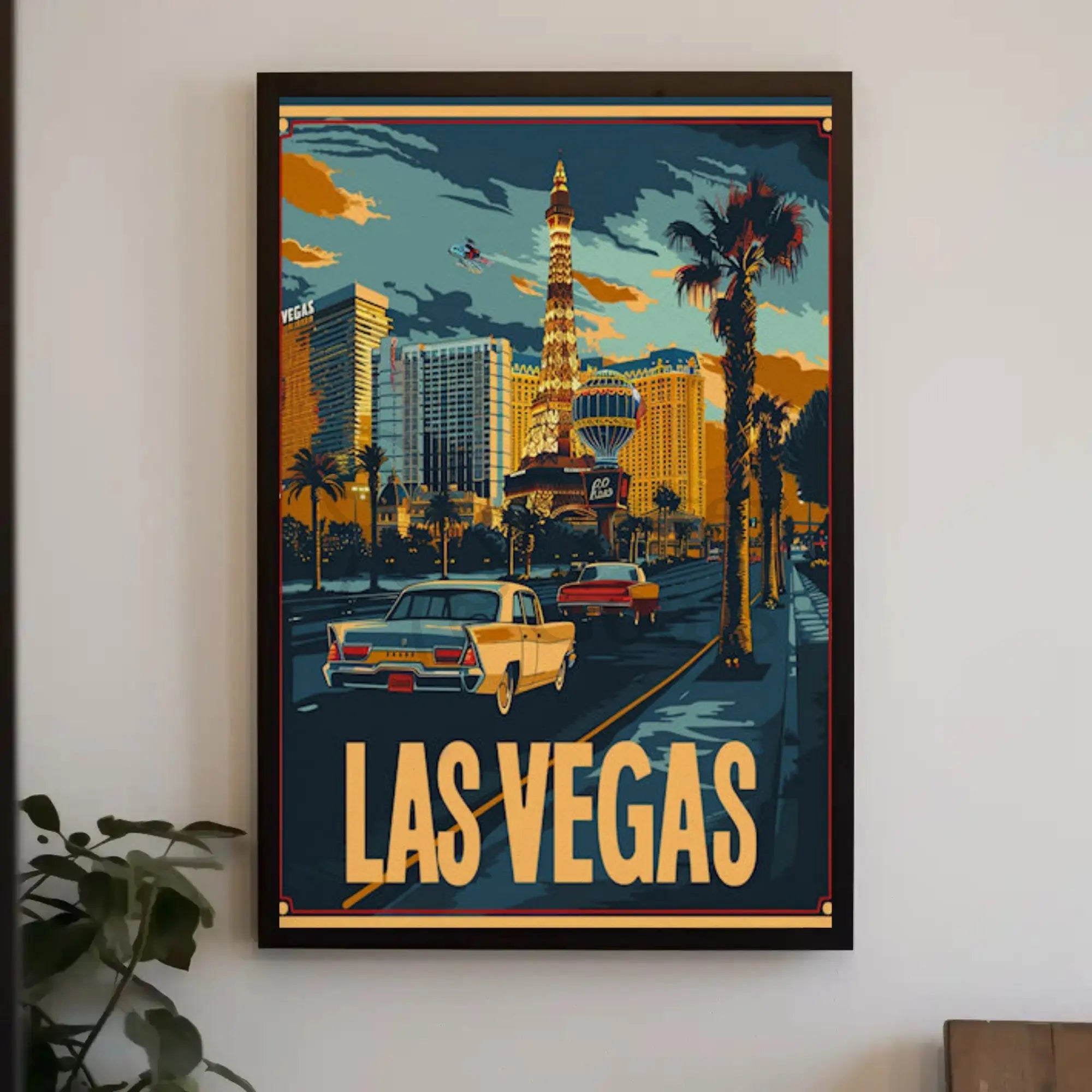 Vintage Las Vegas Strip Glamour Travel Poster PosterGoat