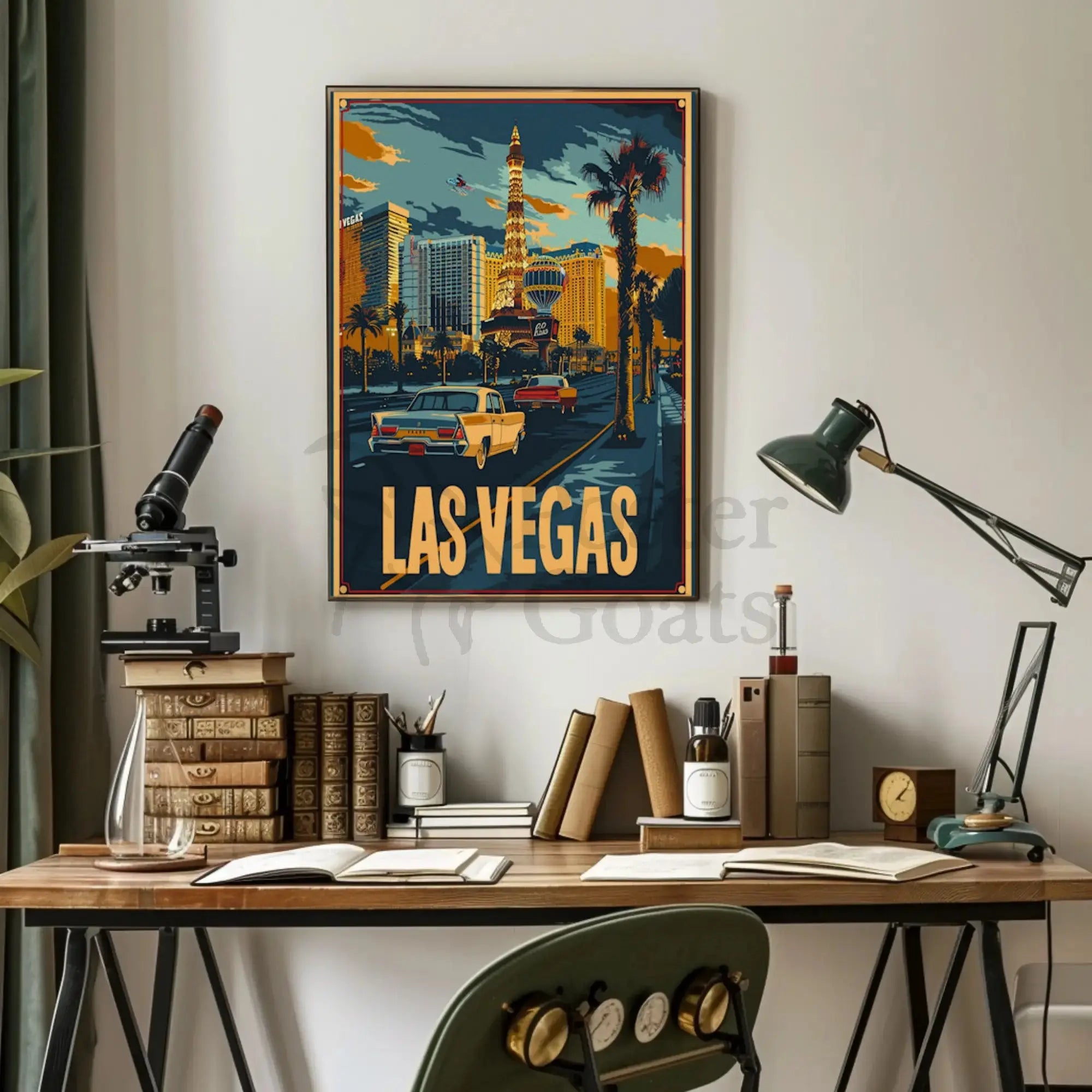 Vintage Las Vegas Strip Glamour Travel Poster PosterGoat
