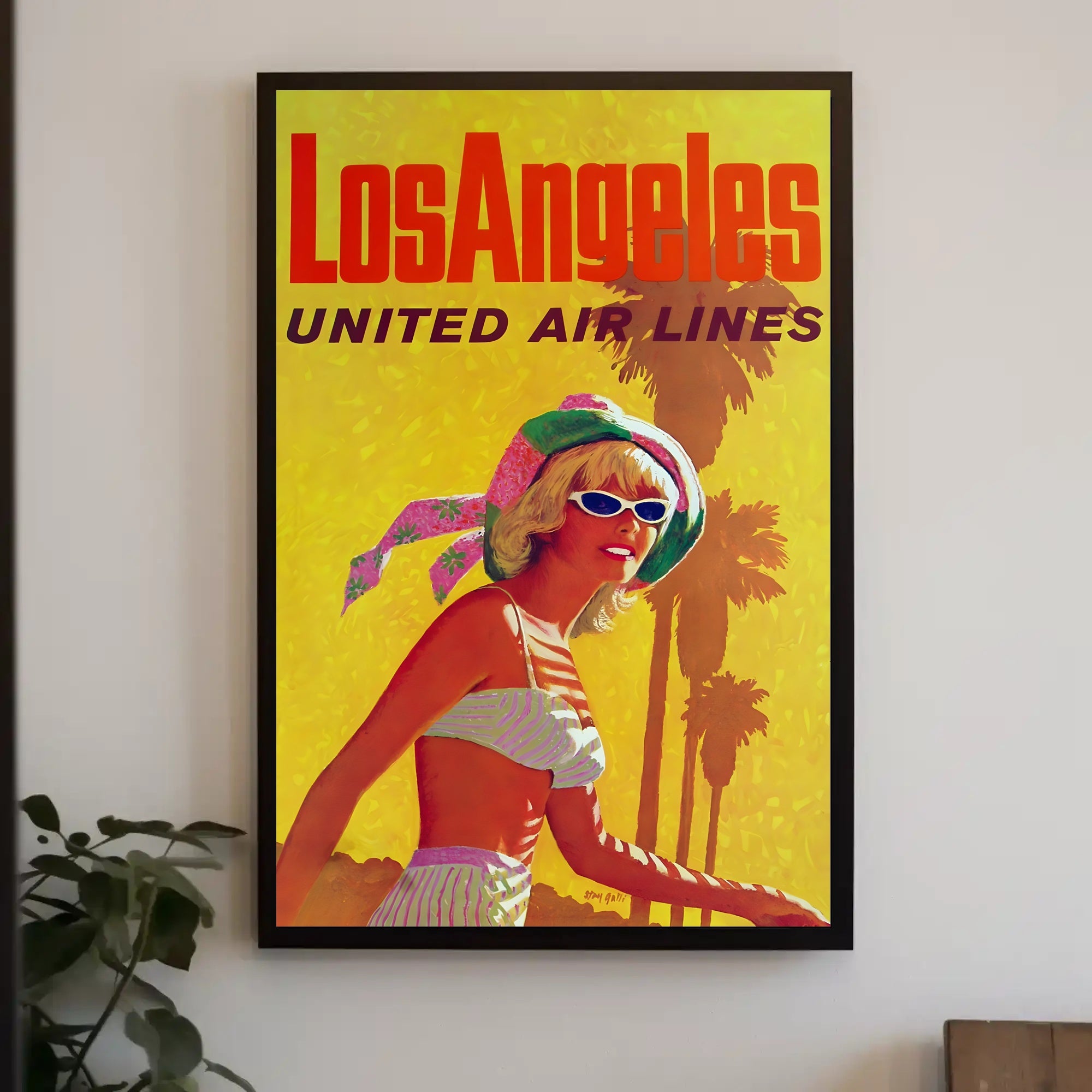 Vintage Los Angeles Travel Poster: Mid-Century Beach Vibes PosterGoat