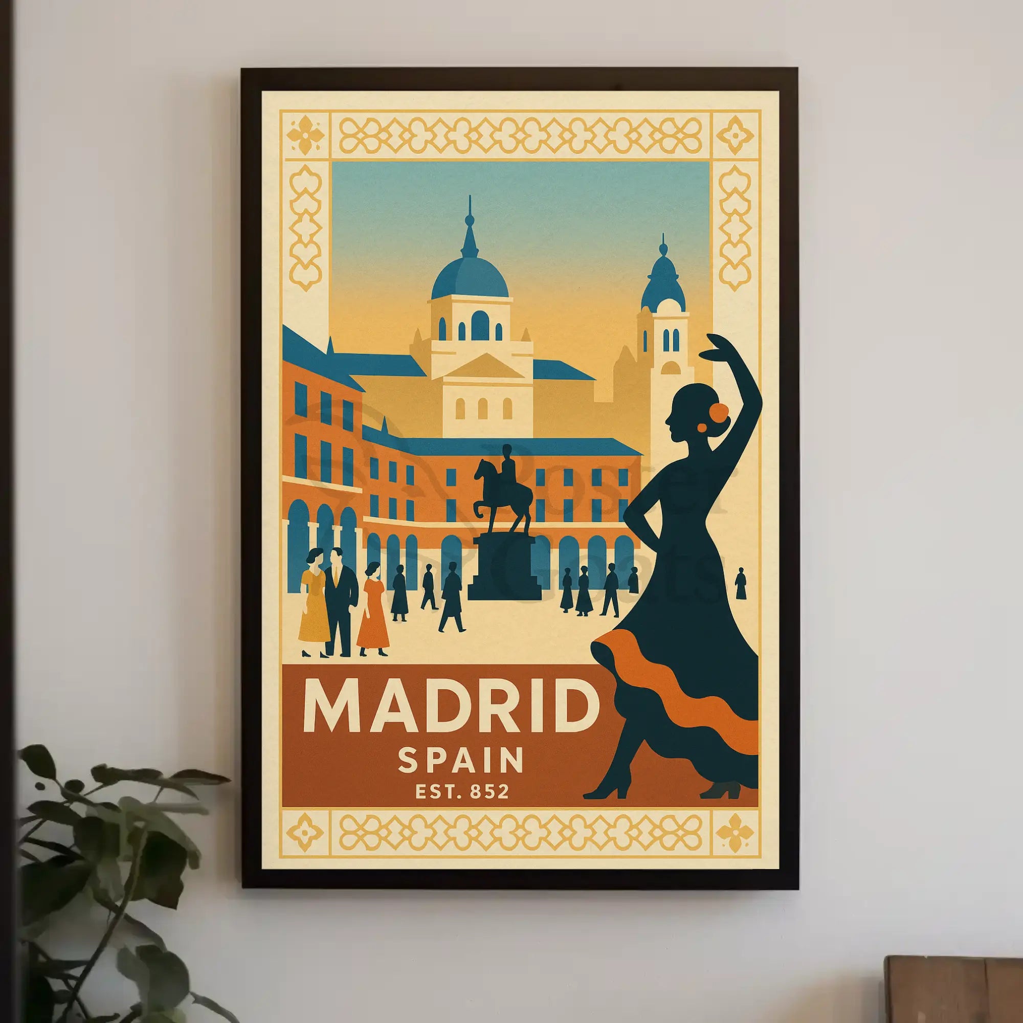 Vintage Madrid Spain Flamenco Dance Cultural Heritage Poster PosterGoat