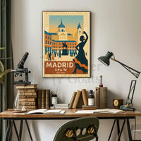 Vintage Madrid Spain Flamenco Dance Cultural Heritage Poster PosterGoat