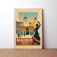 Vintage Madrid Spain Flamenco Dance Cultural Heritage Poster PosterGoat