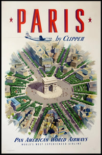 Vintage Paris Travel Poster Featuring Pan Am Airlines PosterGoat