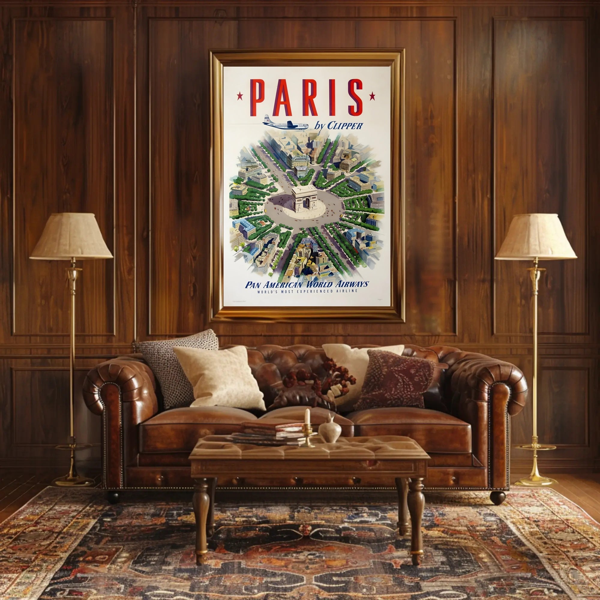 Vintage Paris Travel Poster Featuring Pan Am Airlines PosterGoat