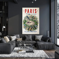 Vintage Paris Travel Poster Featuring Pan Am Airlines PosterGoat