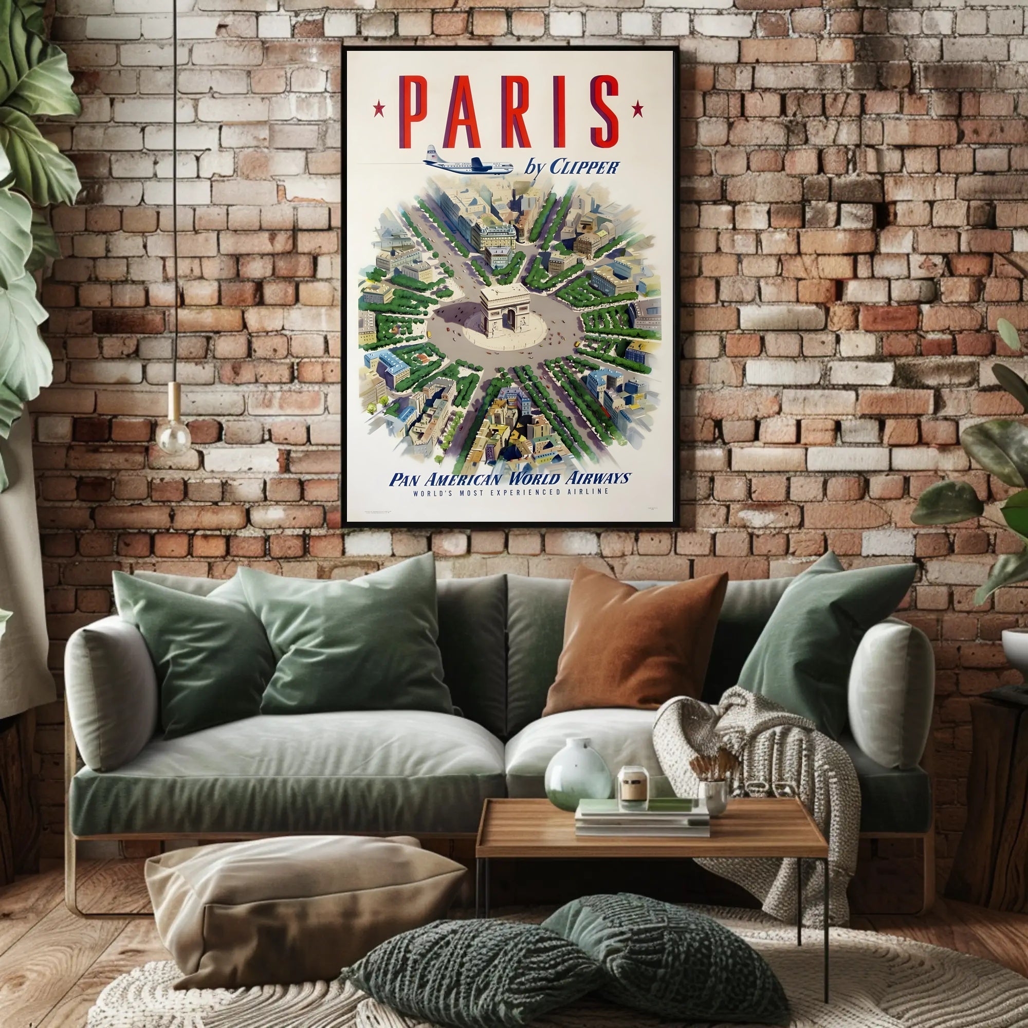 Vintage Paris Travel Poster Featuring Pan Am Airlines PosterGoat