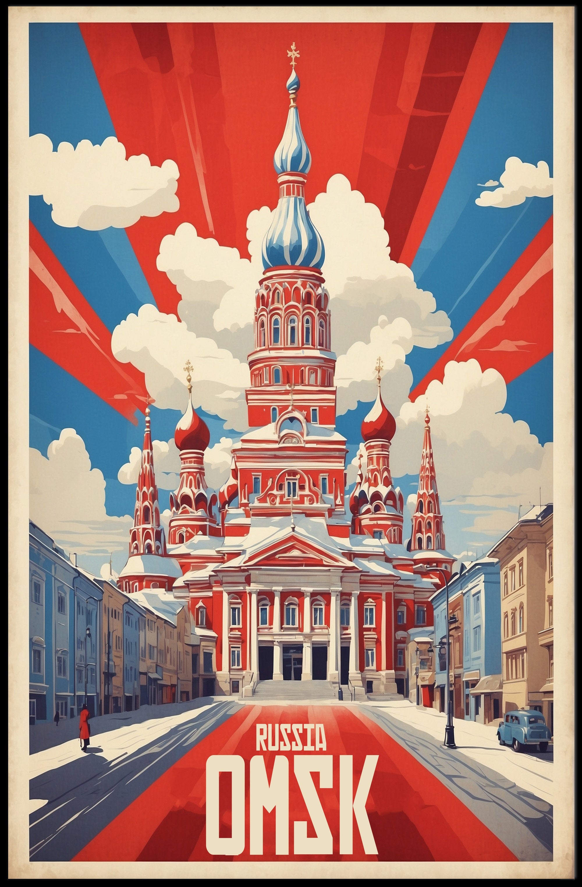 Vintage Russian Architecture Propaganda Poster PosterGoat