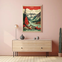 Vintage Scenic Travel Poster British Columbia Canada PosterGoat