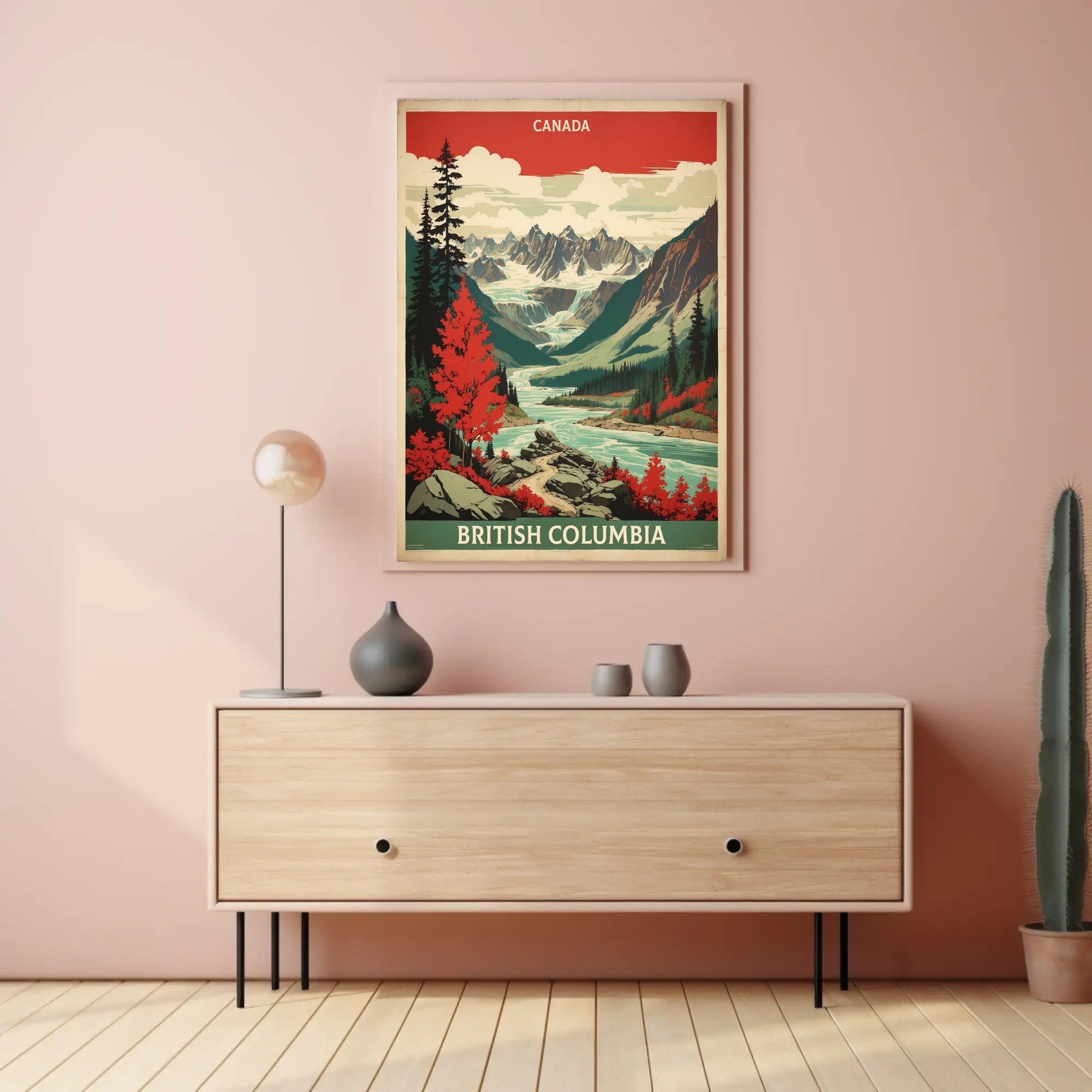 Vintage Scenic Travel Poster British Columbia Canada PosterGoat