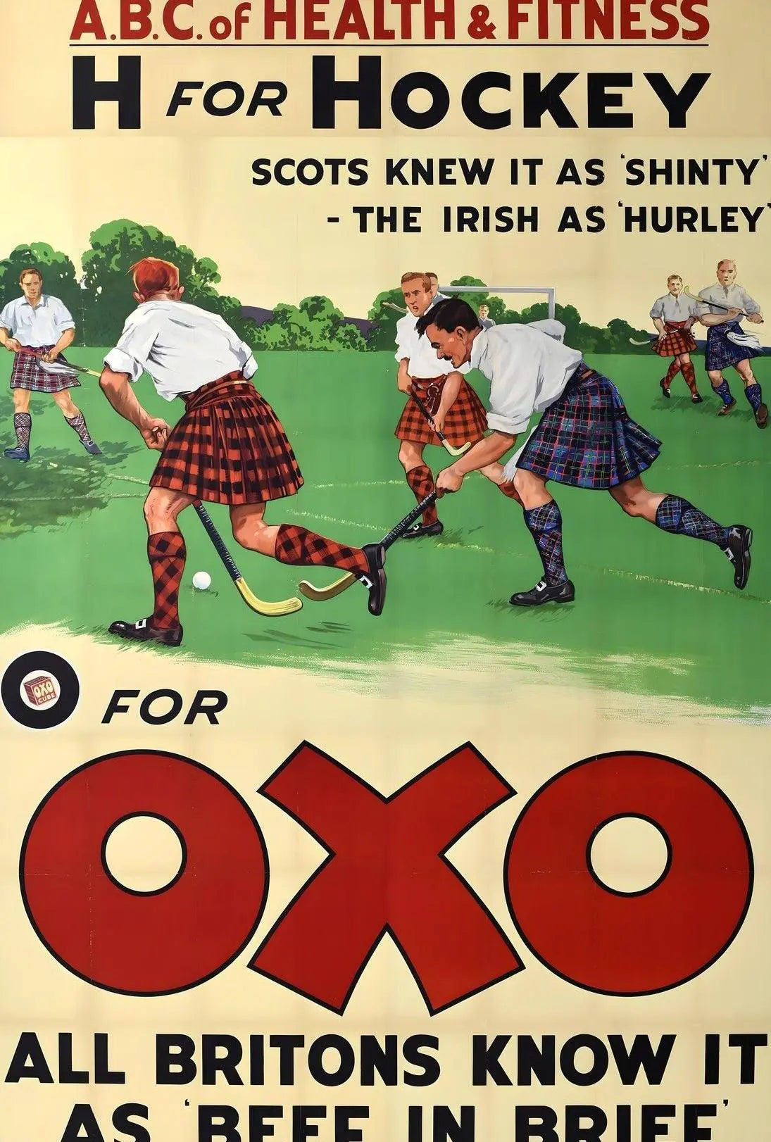 Vintage Sports and Nutrition Poster Featuring OXO Promotion PosterGoat