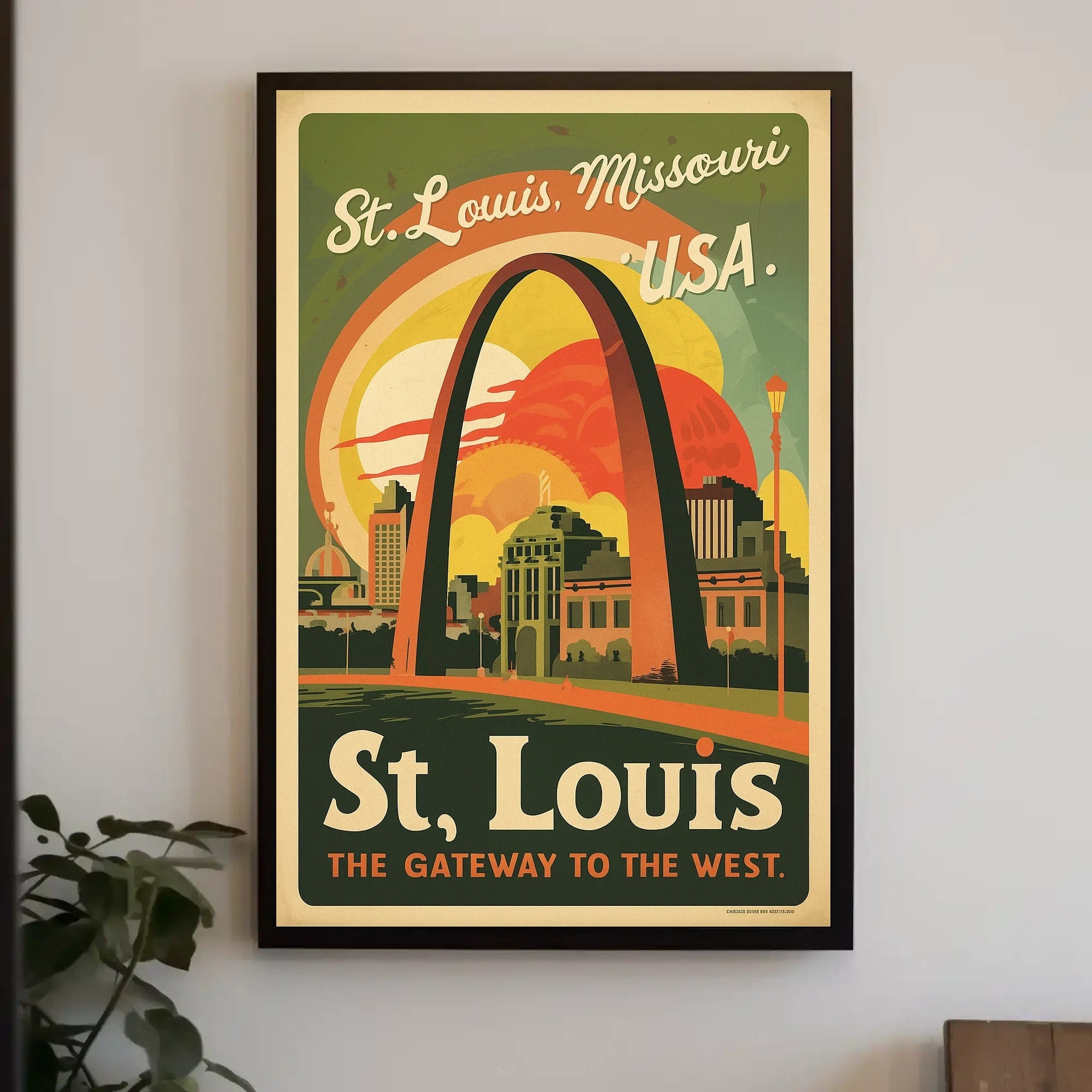 Vintage St. Louis Gateway Arch Travel Poster PosterGoat