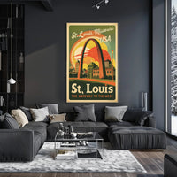 Vintage St. Louis Gateway Arch Travel Poster PosterGoat