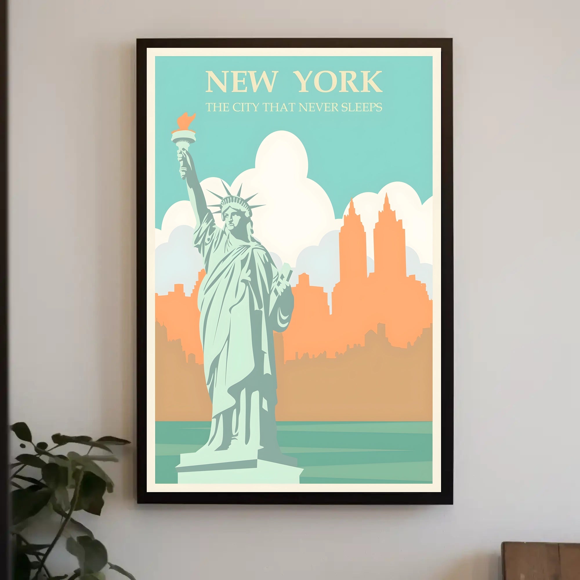 Vintage Statue of Liberty Travel Poster for Nostalgic New York Lovers PosterGoat