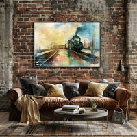 Vintage Steam Train Adventure Travel Poster PosterGoat