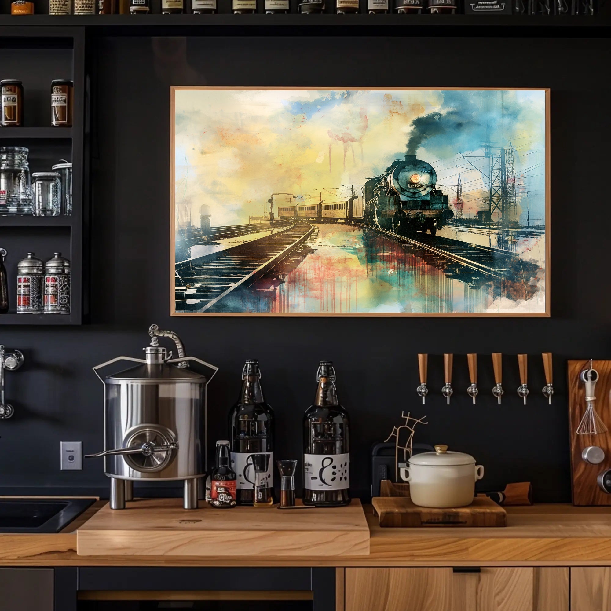 Vintage Steam Train Adventure Travel Poster PosterGoat