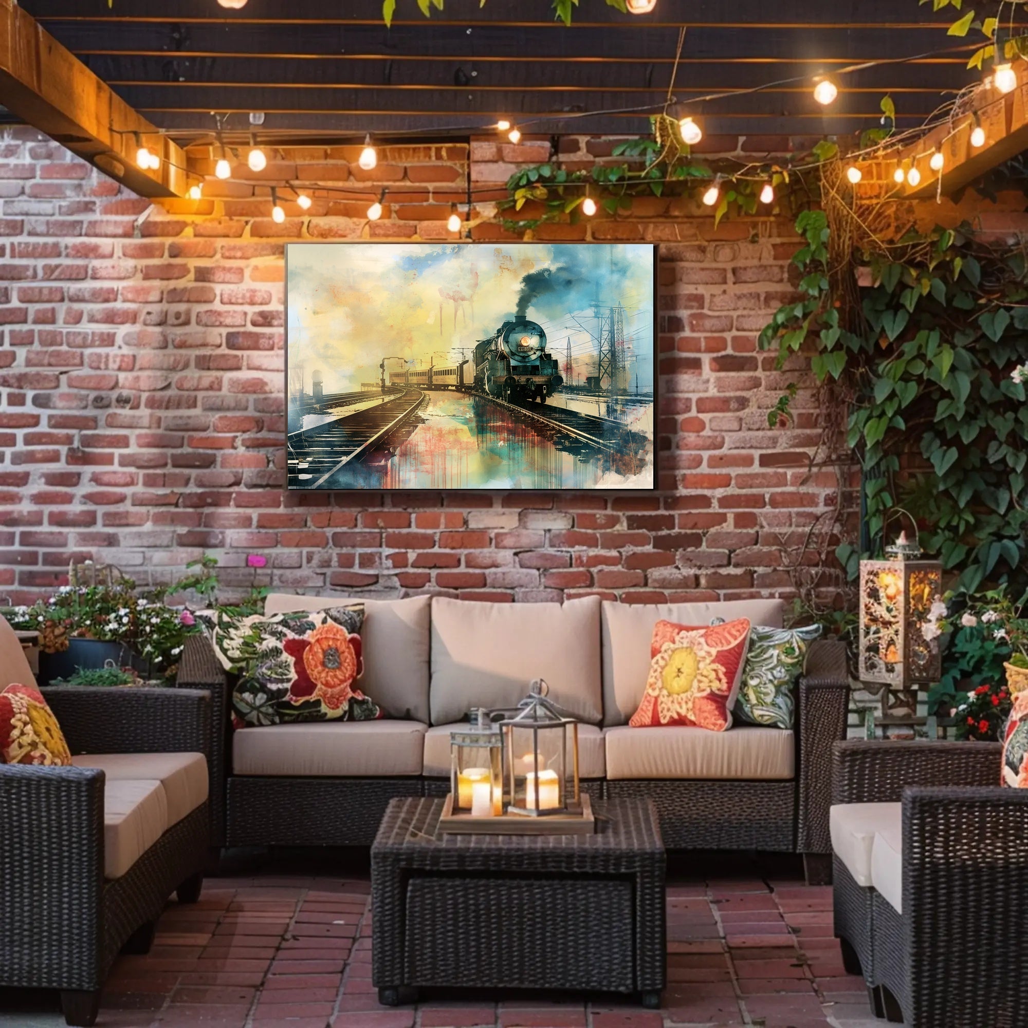 Vintage Steam Train Adventure Travel Poster PosterGoat