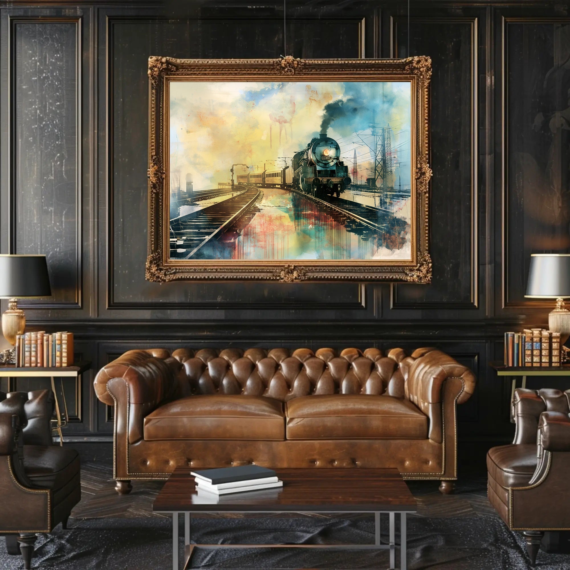 Vintage Steam Train Adventure Travel Poster PosterGoat