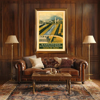 Vintage Train Travel to Washington D.C. Travel Poster PosterGoat