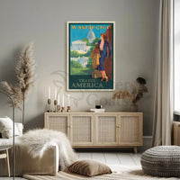 Vintage Washington D.C. Travel Adventure - Travel Poster PosterGoat