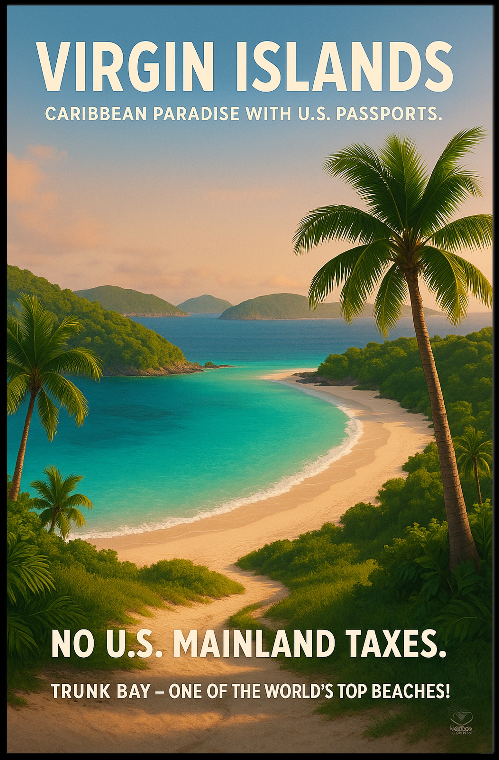 Virgin Islands Caribbean Paradise Poster PosterGoat