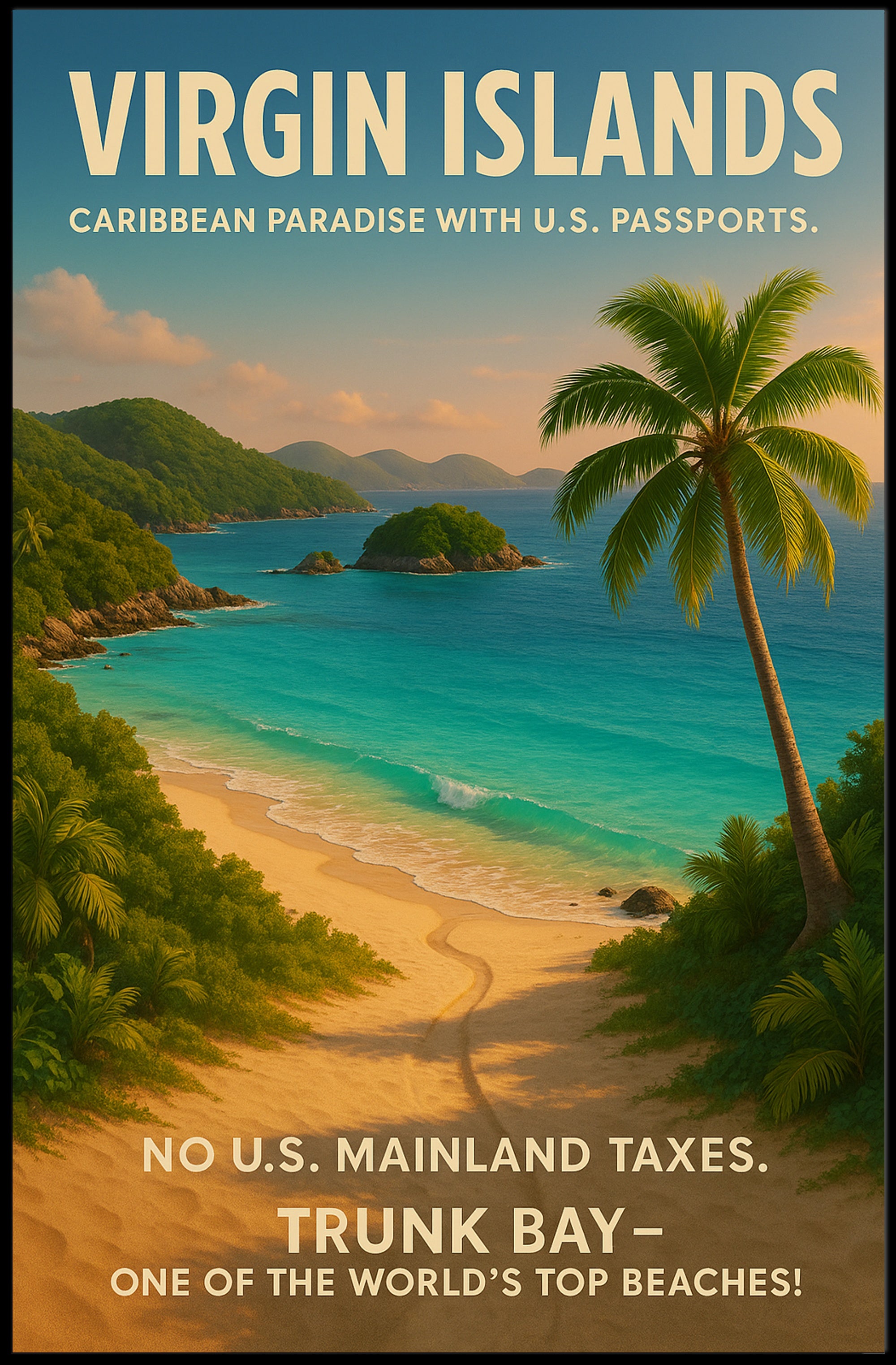 Virgin Islands Caribbean Paradise Poster PosterGoat