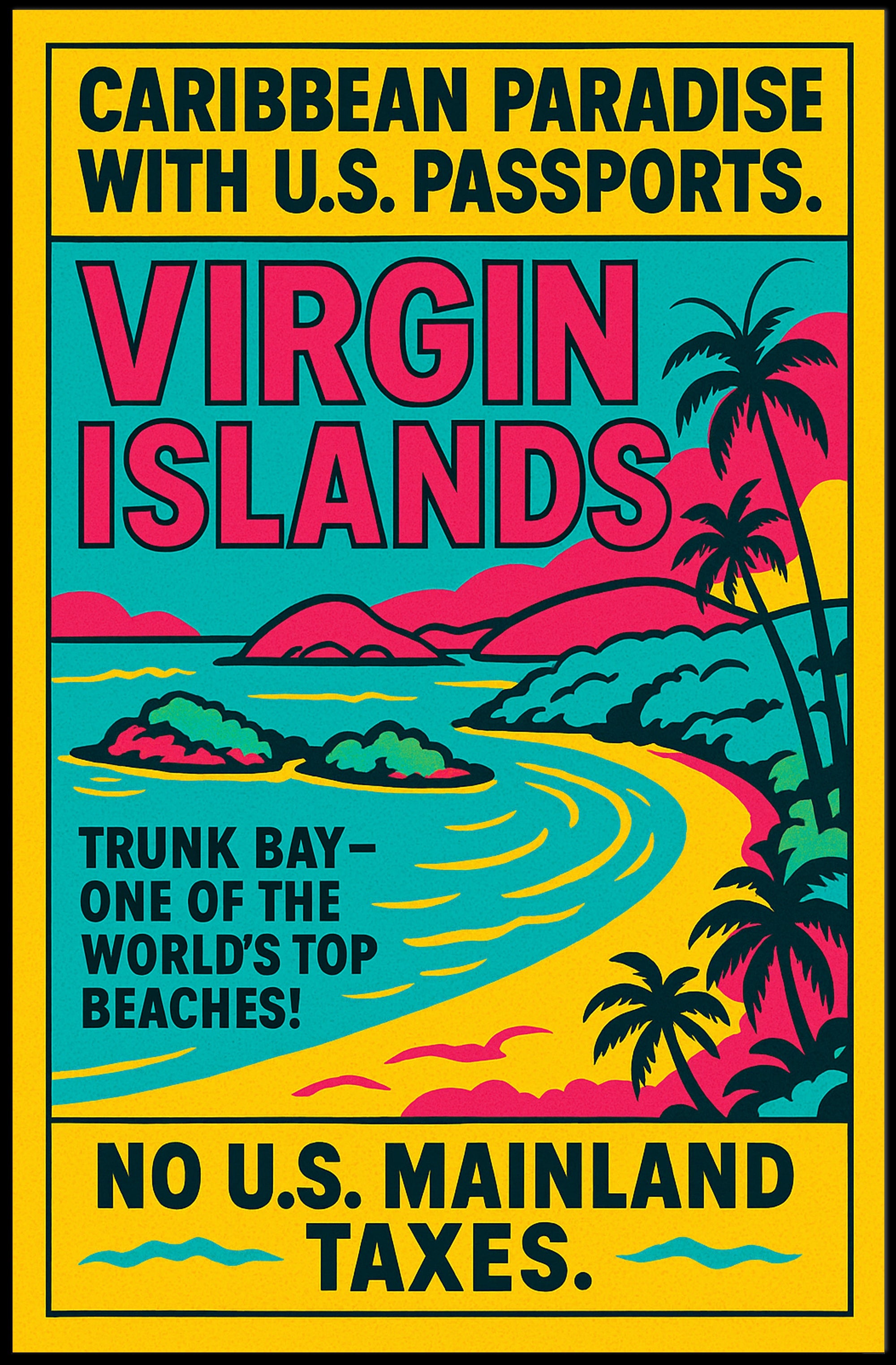 Virgin Islands Caribbean Paradise Poster PosterGoat