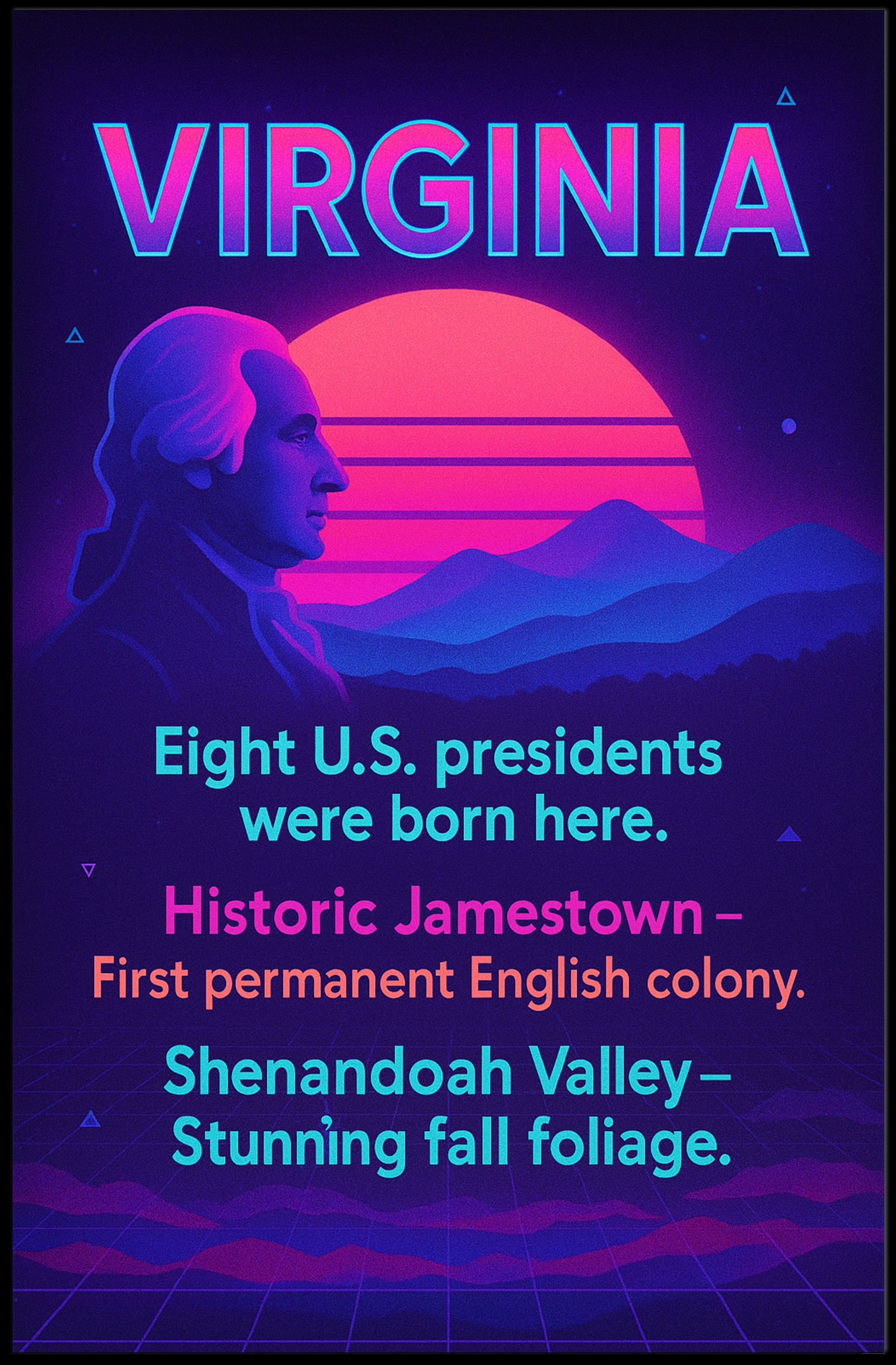 Virginia Birthplace of Presidents Poster PosterGoat