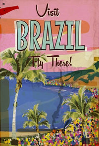 Visit Brazil Tropical Adventure in Travel Poster PosterGoat