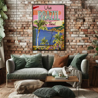 Visit Brazil Tropical Adventure in Travel Poster PosterGoat