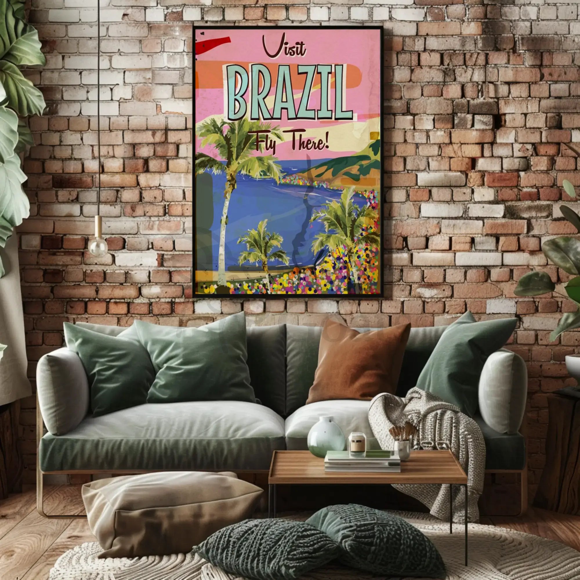 Visit Brazil Tropical Adventure in Travel Poster PosterGoat