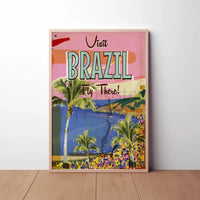 Visit Brazil Tropical Adventure in Travel Poster PosterGoat